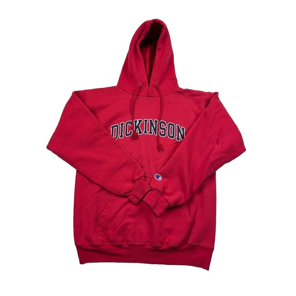 Dickinson College Hoodie Champion Small Red Long Sleeve Drawstring